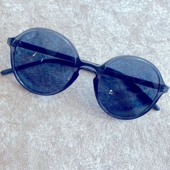 NWOT Ray-Ban Retro 60s Round Frames Translucent Blue Sunglasses main image 12